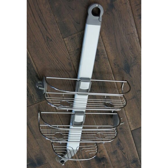 NEW simplehuman Shower Caddy Stainless Steel Anodized Aluminum Adjustable - Picture 2 of 15